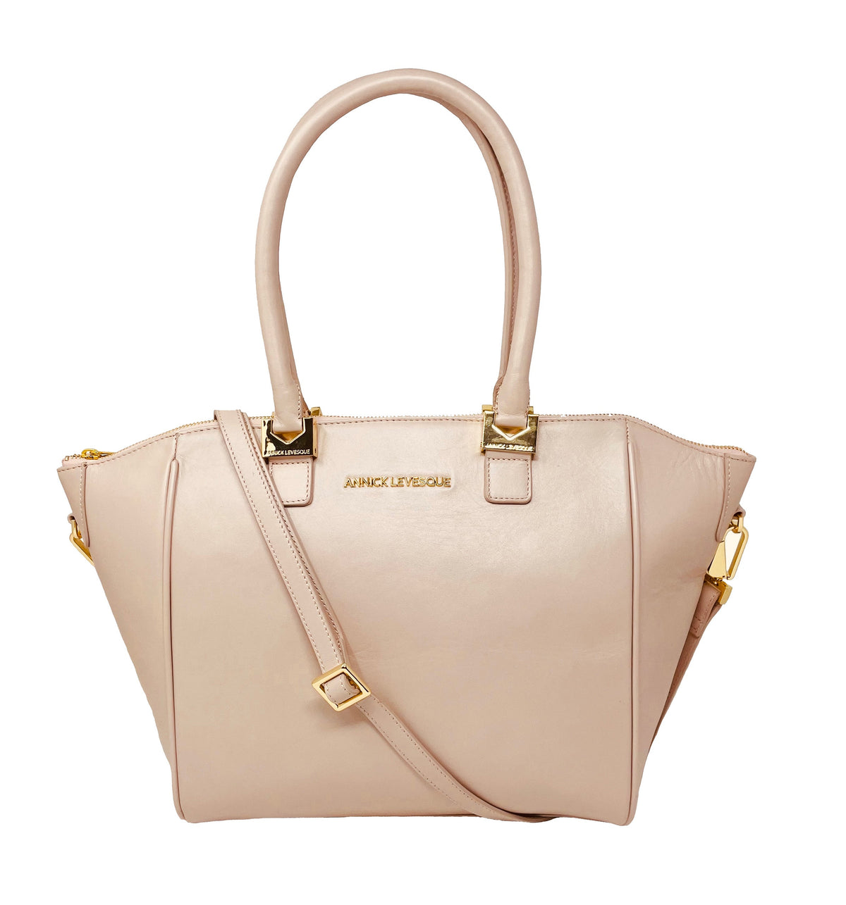 Blush Pink Leather Handbag | Mona Medium