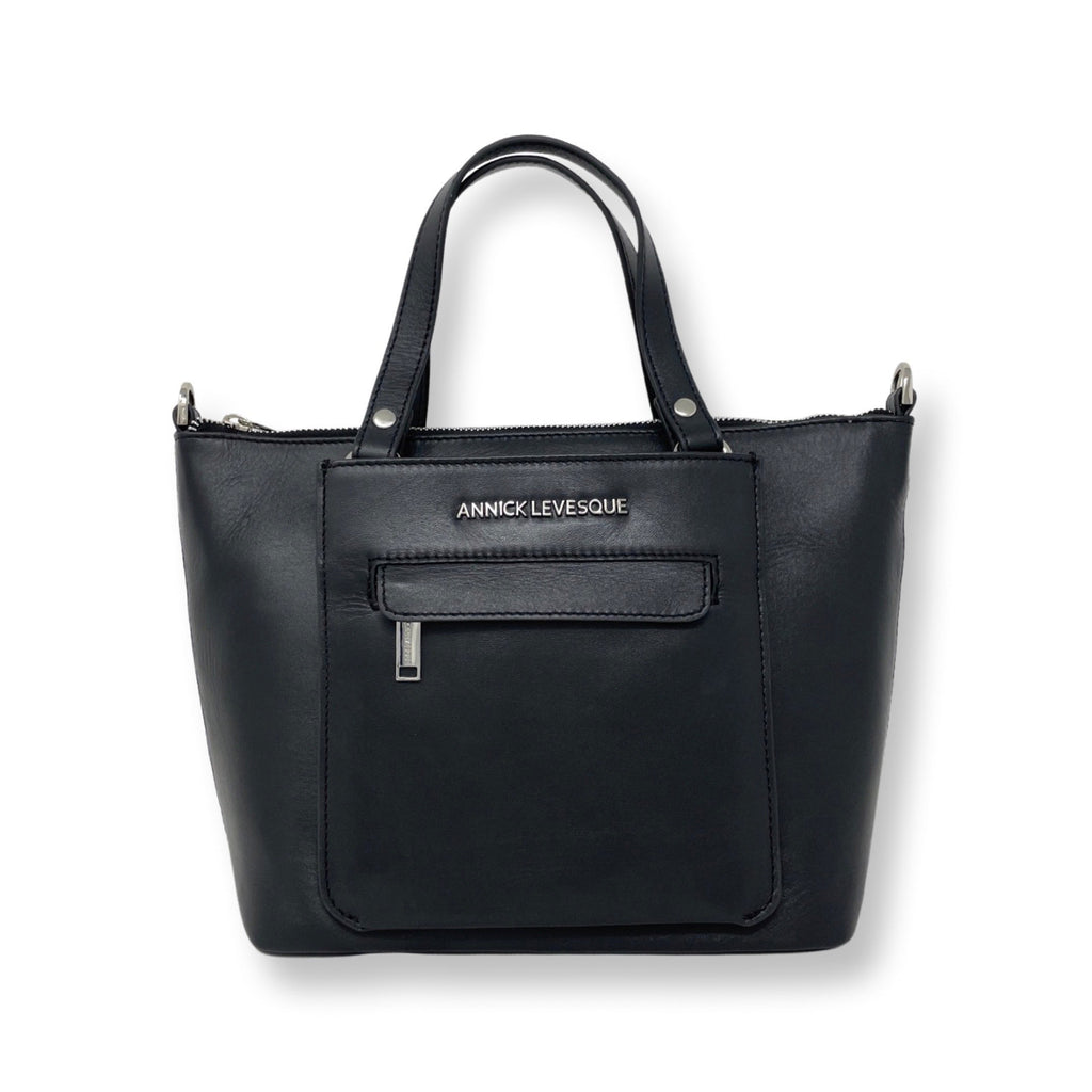 Black Leather Handbag | Lina