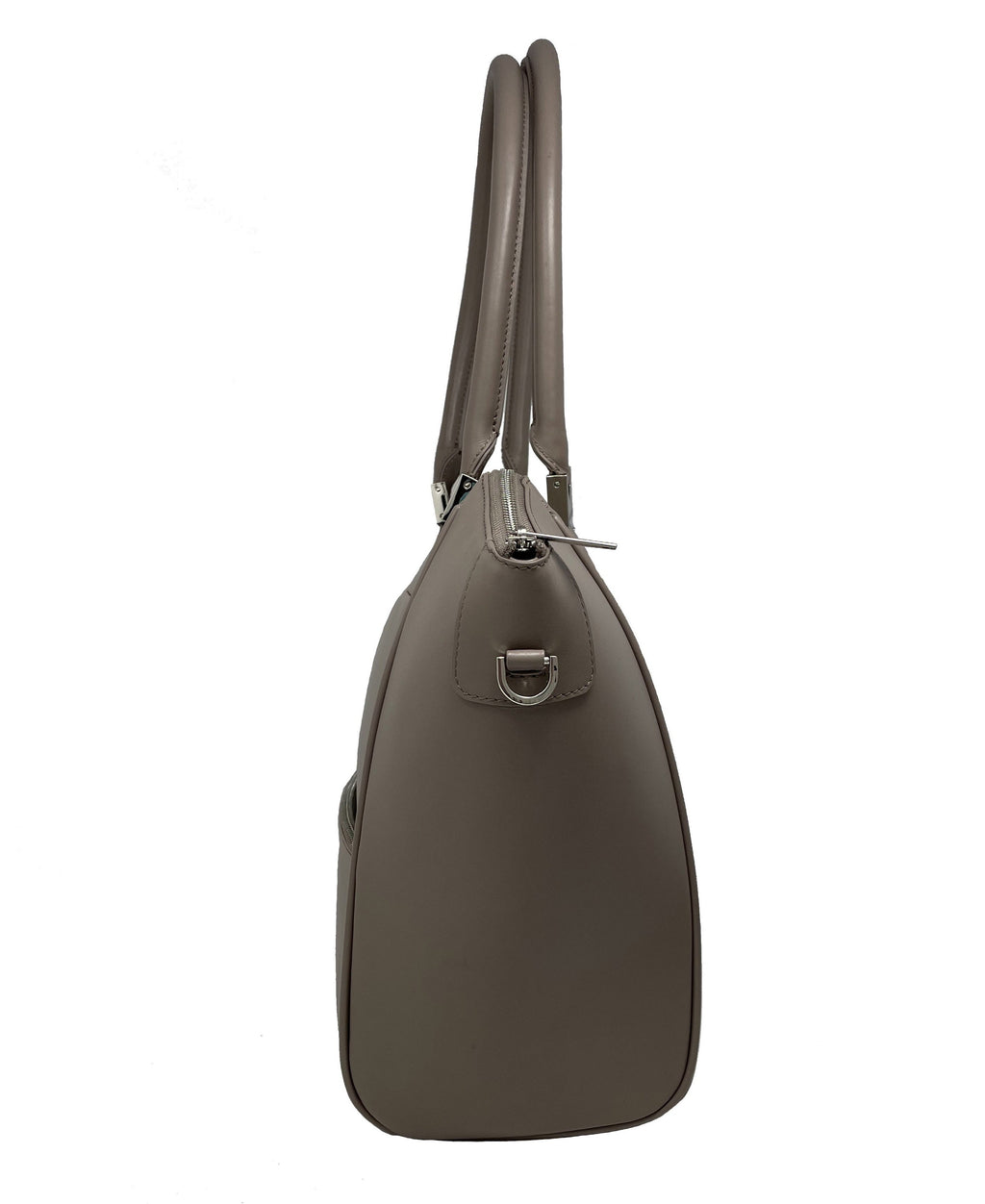 Large Taupe Leather Handbag | Mona