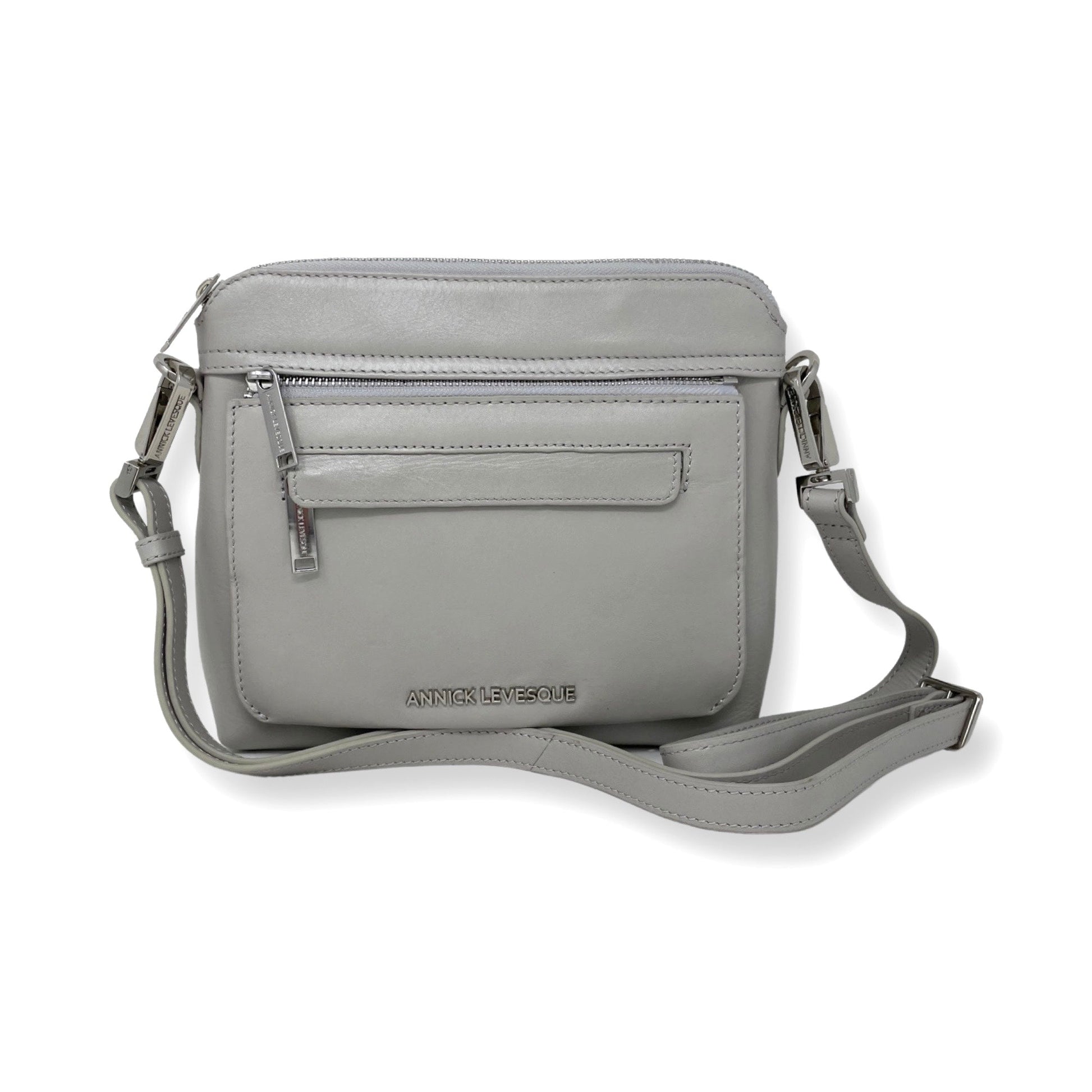 Small Leather Crossbody Bag, Beaded - Brigitte