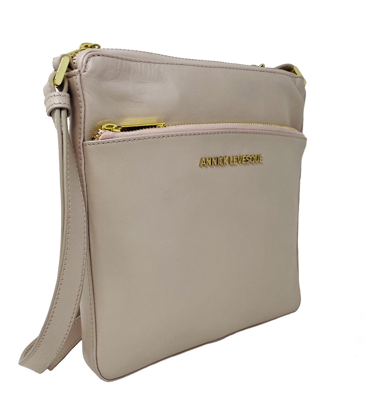 Blush Pink Leather Shoulder Bag | Gisèle