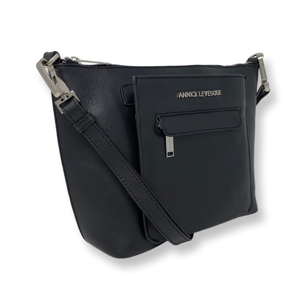 Black Leather Handbag | Lina