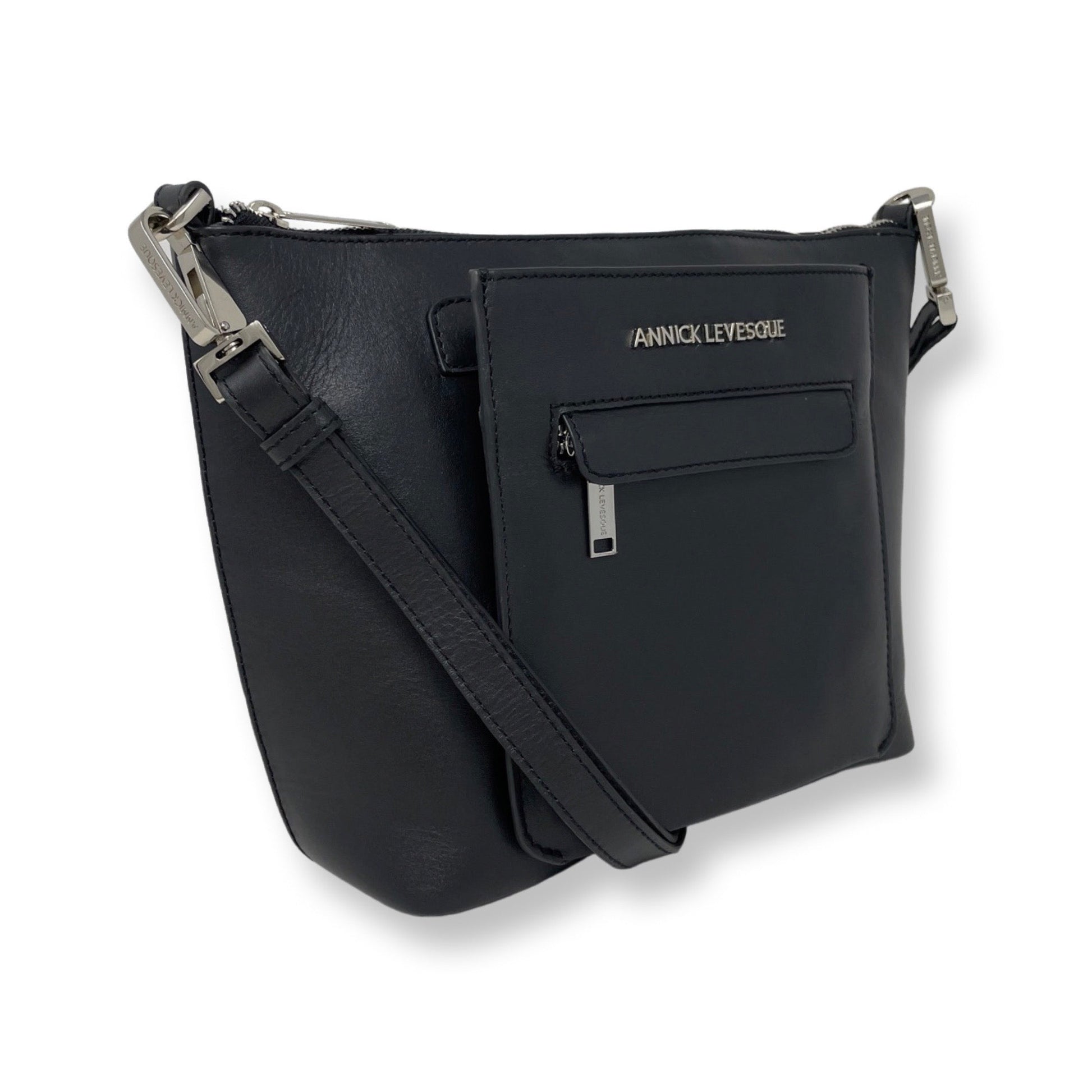 Black Leather Handbag | Lina