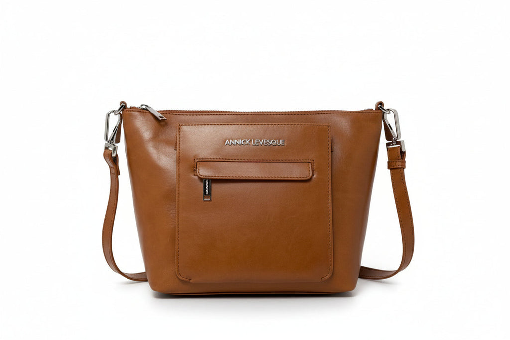 Genuine Leather Handbag Cognac | Lina
