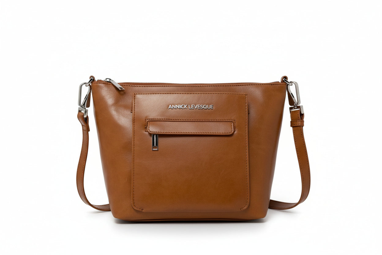 Genuine Leather Handbag Cognac | Lina