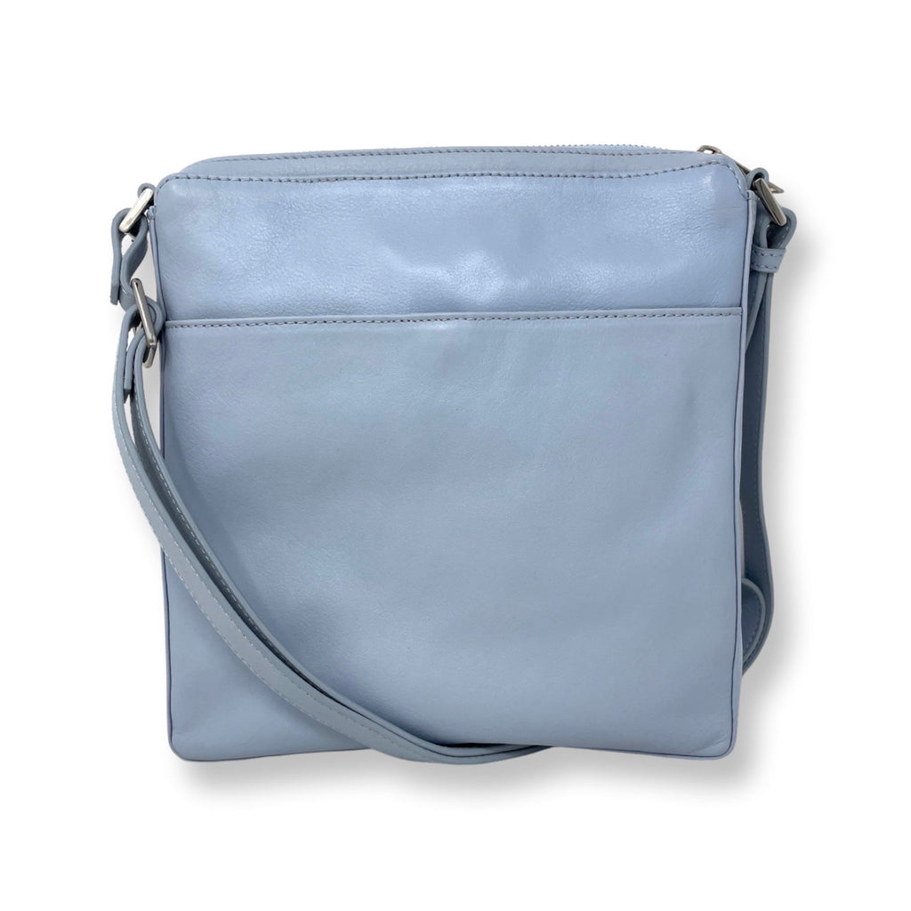 Light Blue Genuine Leather Shoulder Bag, Gisèle