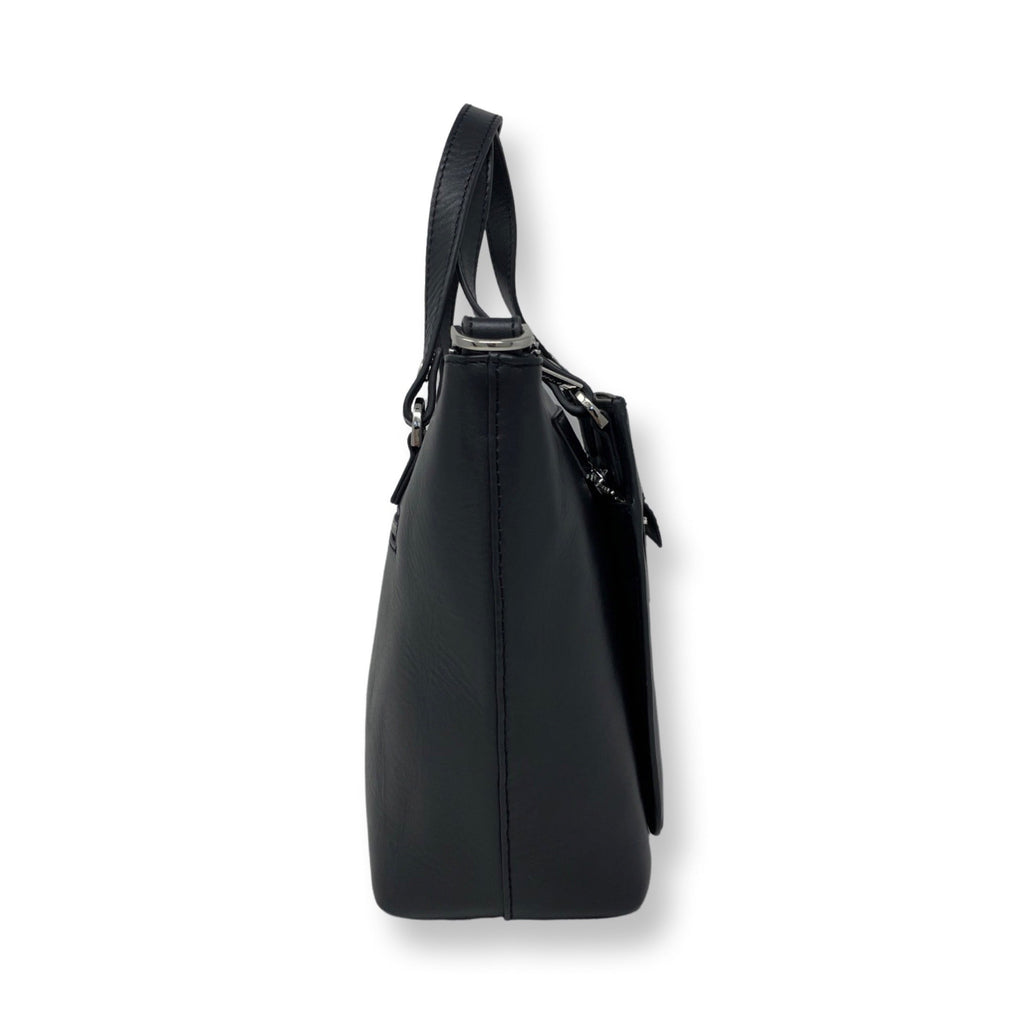 Black Leather Handbag | Lina