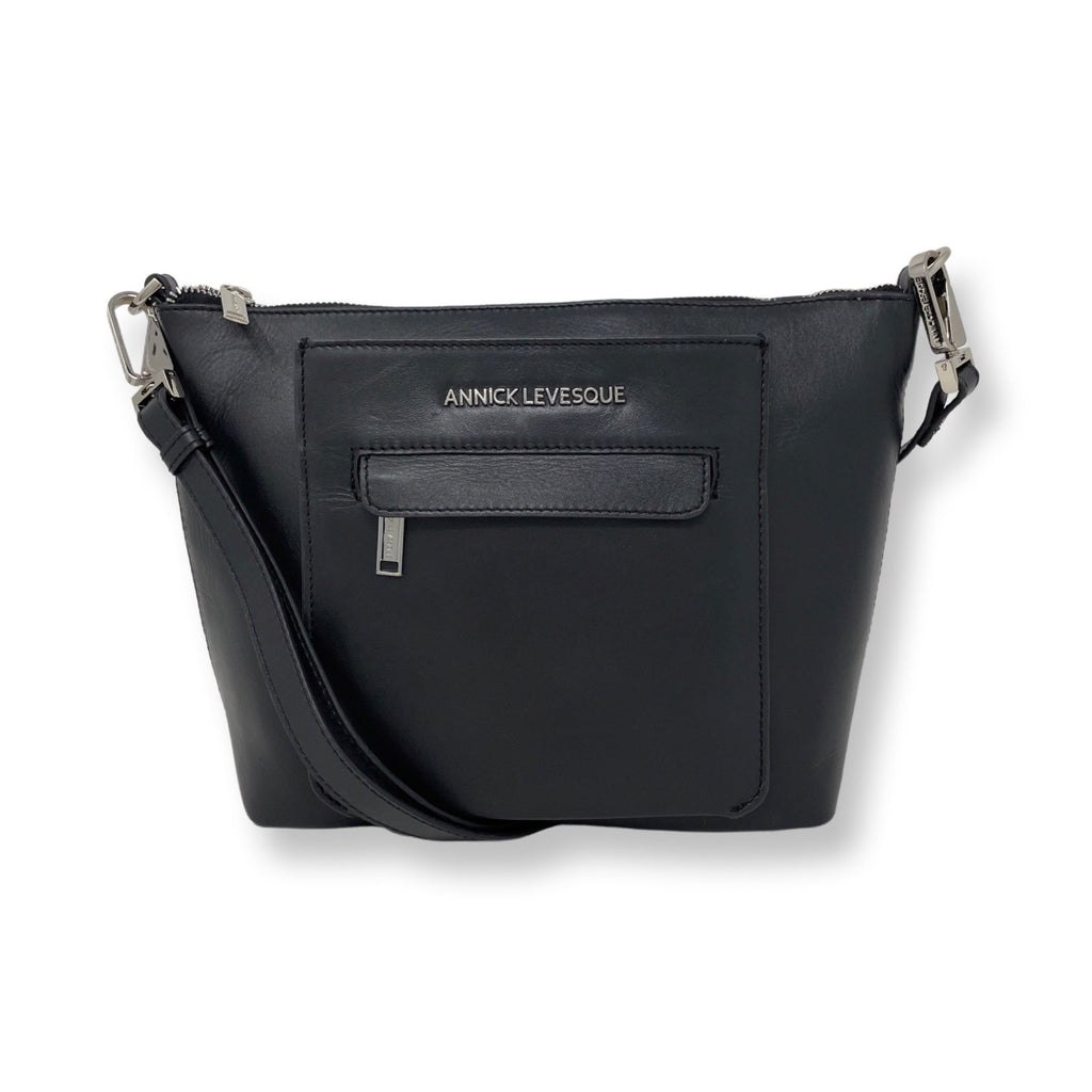 Black Leather Handbag | Lina