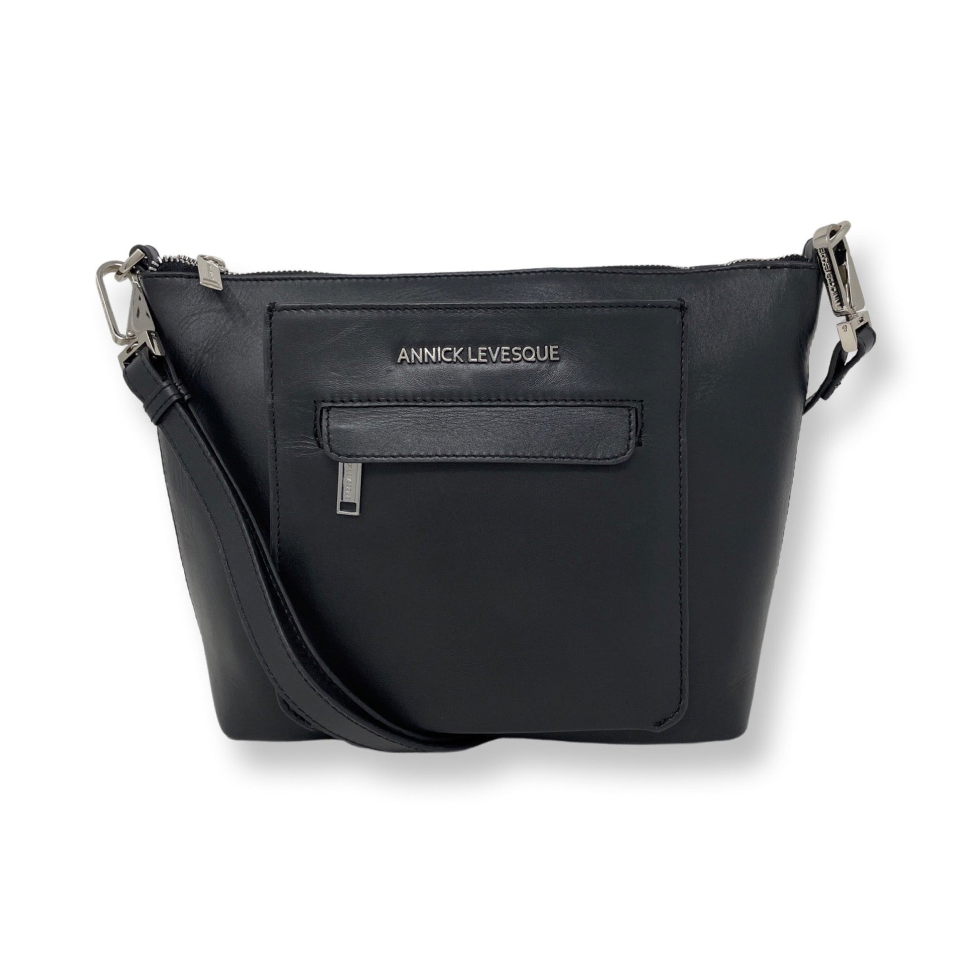 Black Leather Handbag | Lina