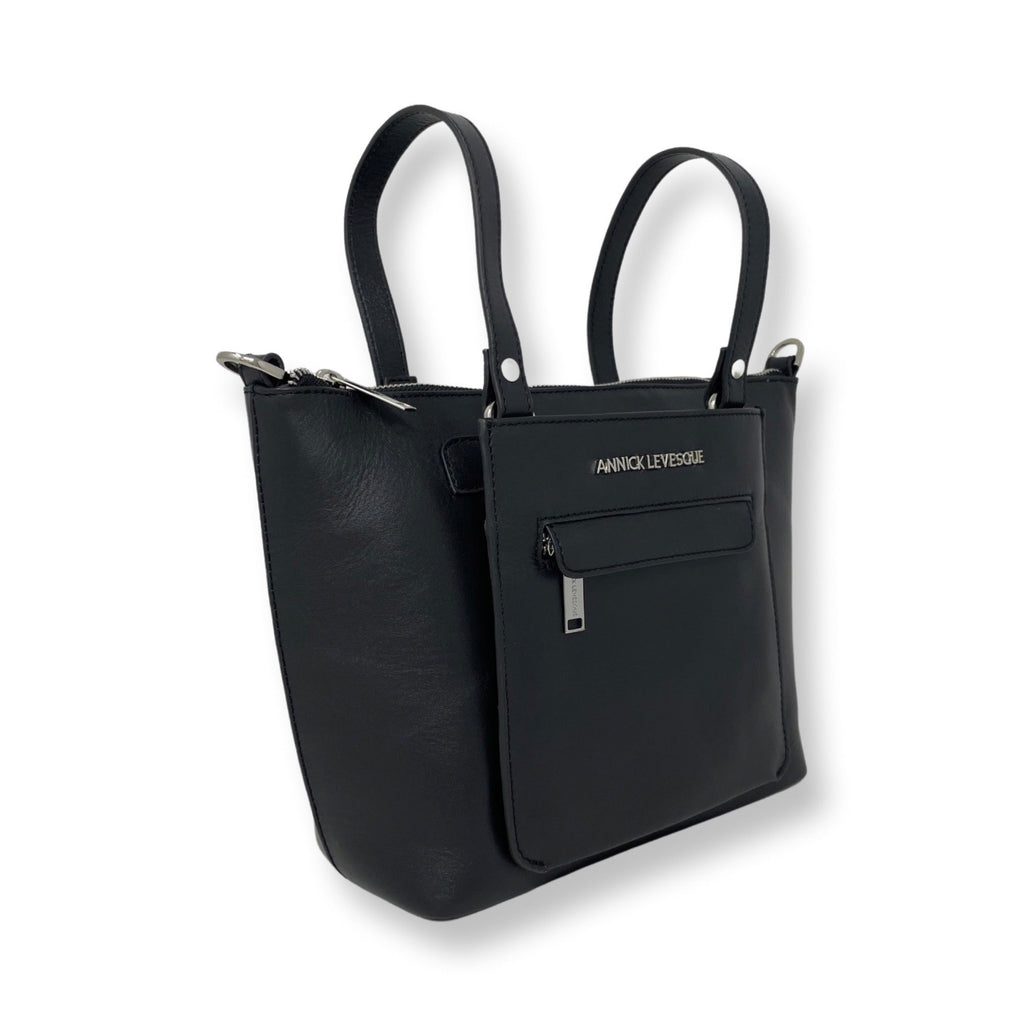 Black Leather Handbag | Lina