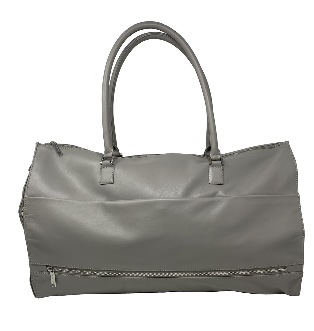 Large Travel Bag - Genuine Leather Gray, Frederick