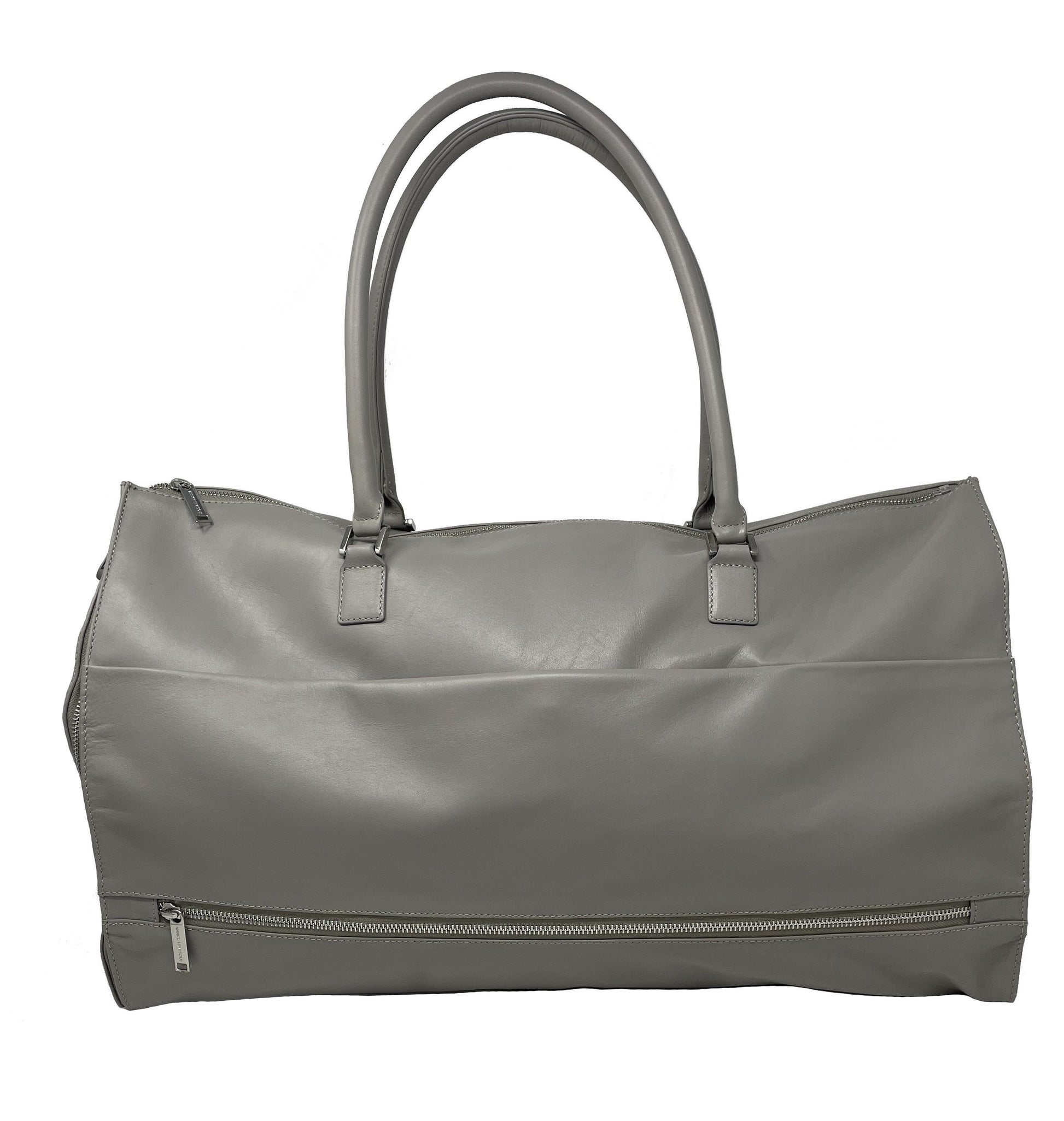 Large Travel Bag - Genuine Leather Gray, Frederick