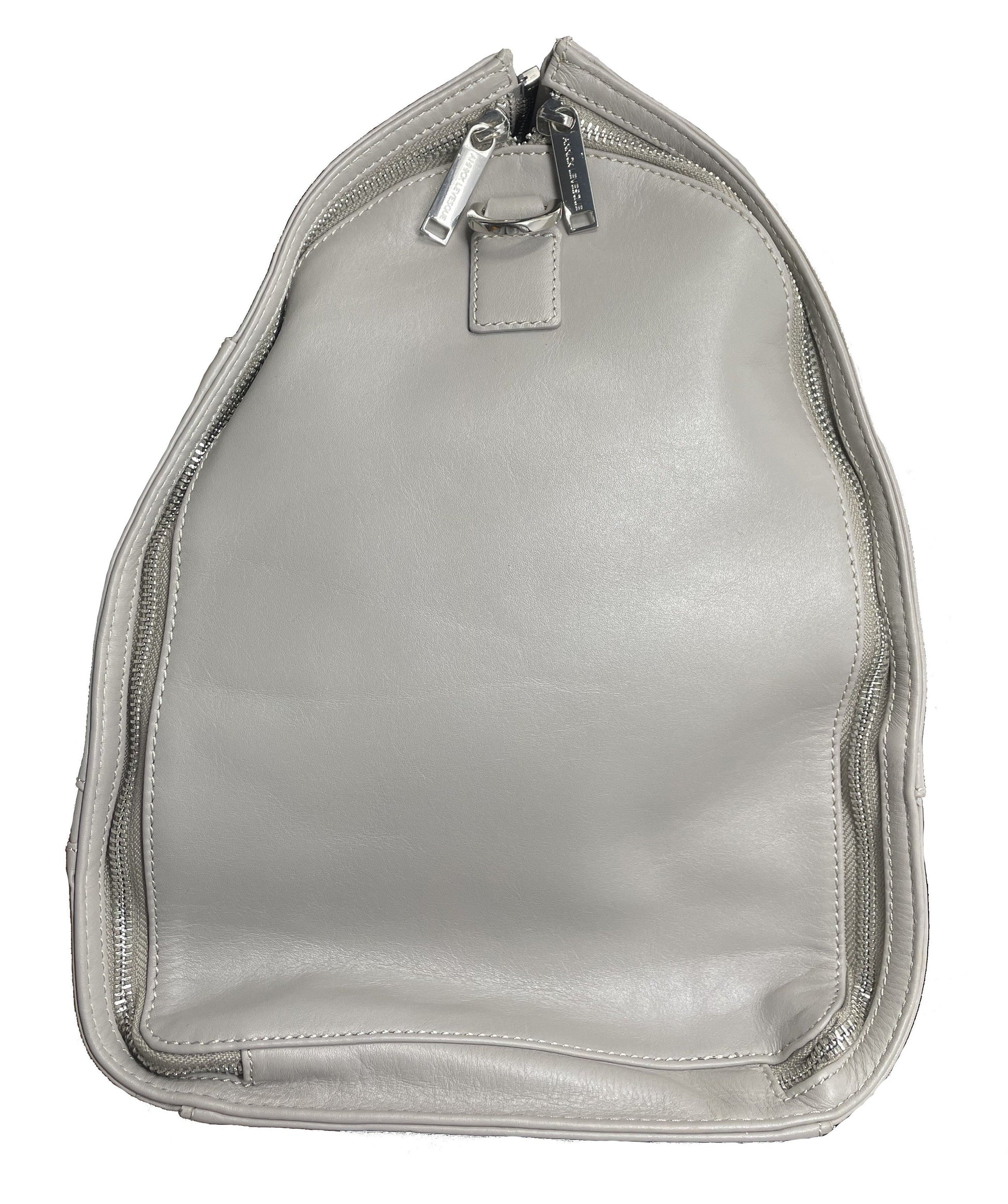 Large Travel Bag - Genuine Leather Gray, Frederick