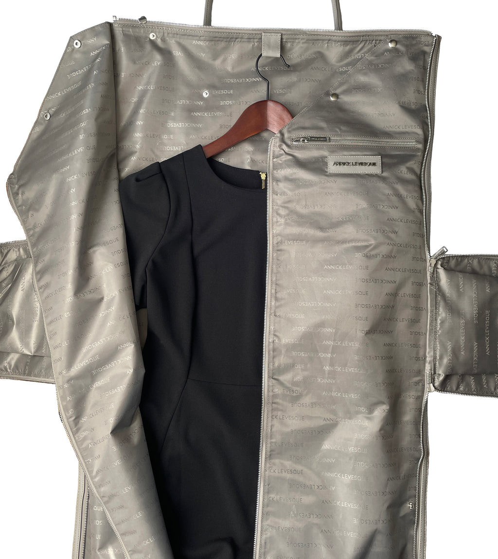 Large Travel Bag - Genuine Leather Gray, Frederick