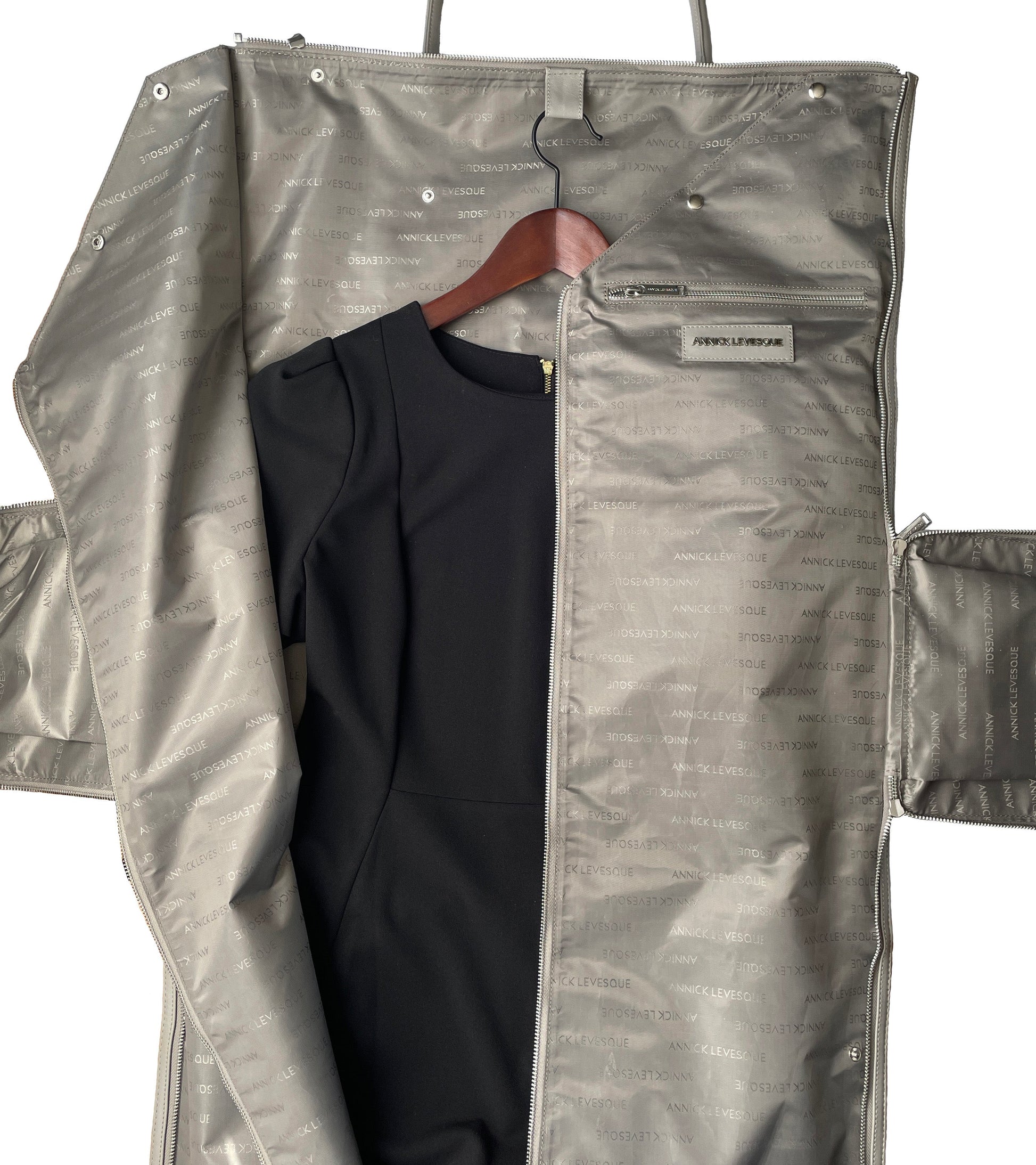 Large Travel Bag - Genuine Leather Gray, Frederick