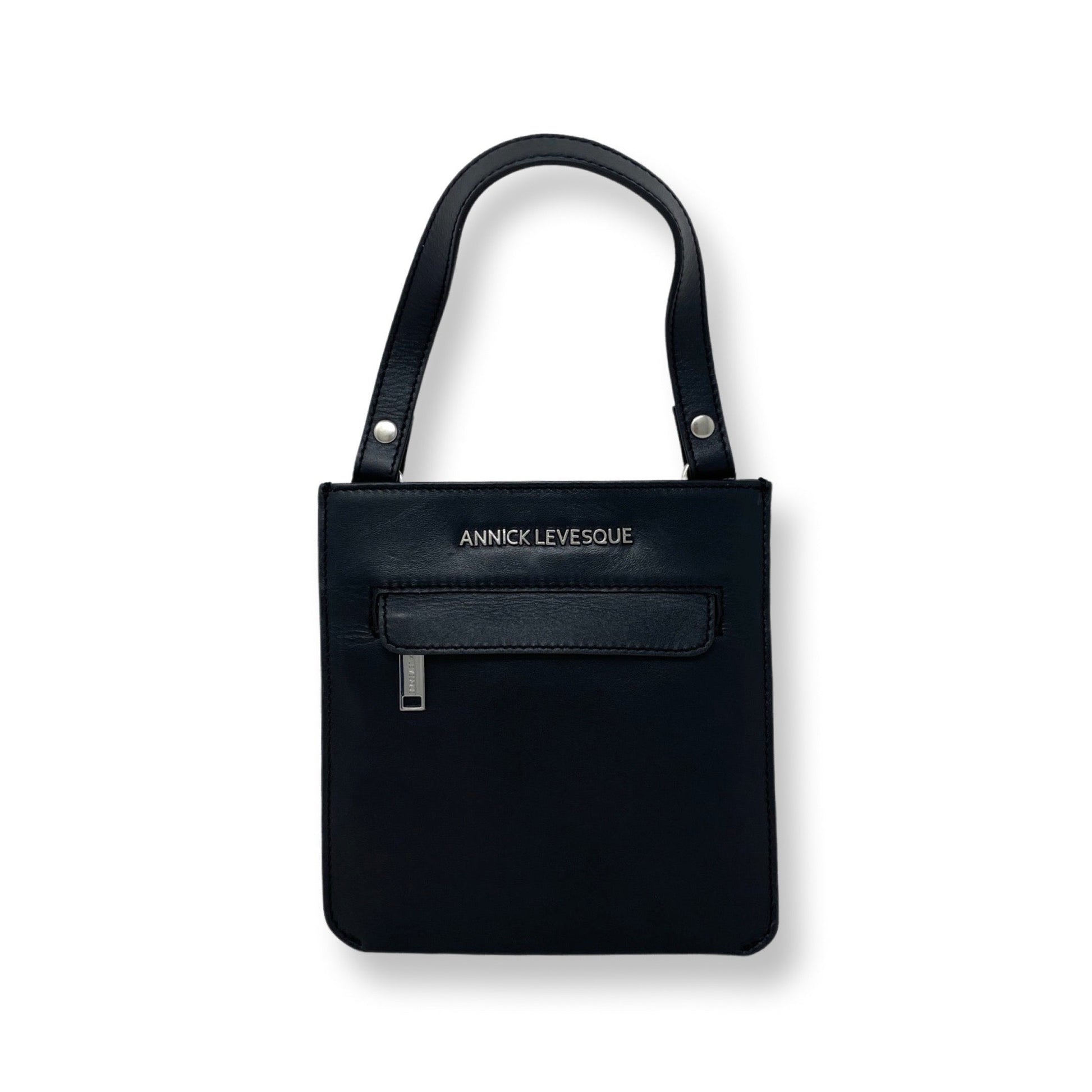 Black Leather Handbag | Lina