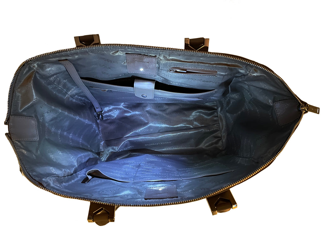 Large Taupe Leather Handbag | Mona