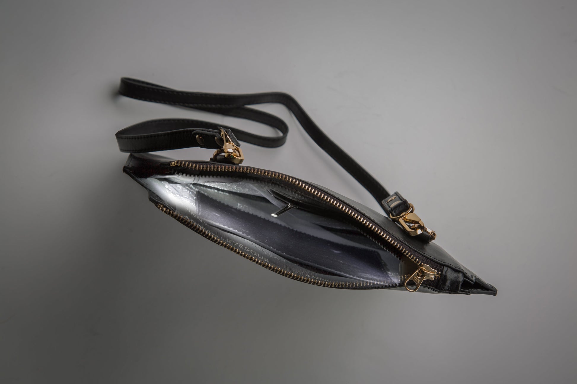 Small Genuine Leather Shoulder Bag Stella, Navy