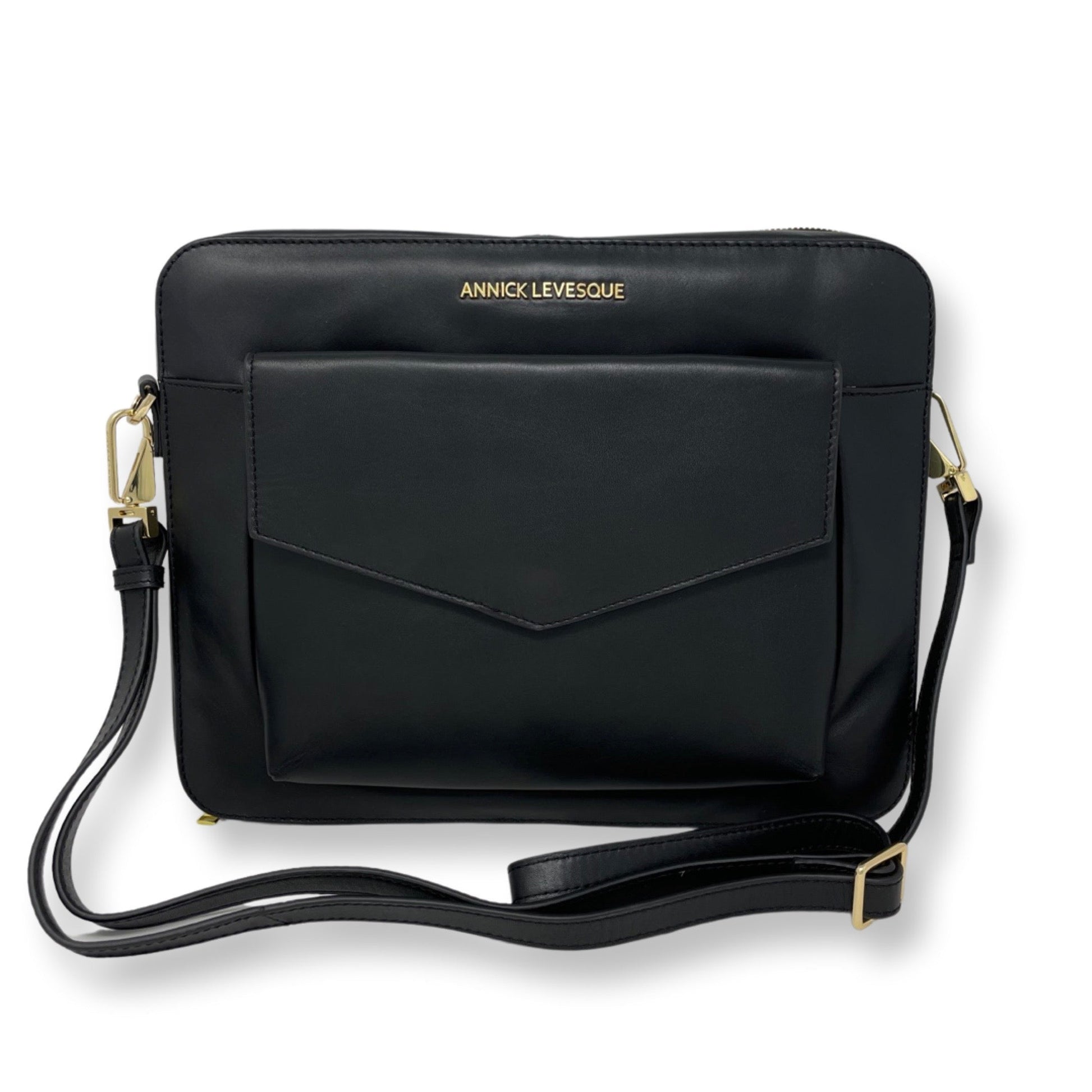 Black Leather Work Bag | Sofia
