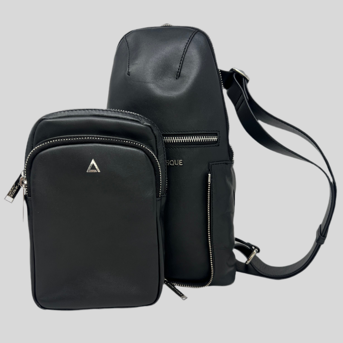 Unisex 3-in-1 Shoulder Bag with RFID Card Section, Black Gabriel