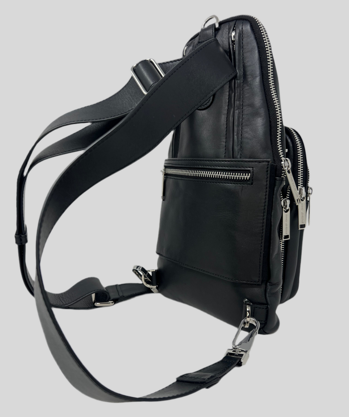 Unisex 3-in-1 Shoulder Bag with RFID Card Section, Black Gabriel