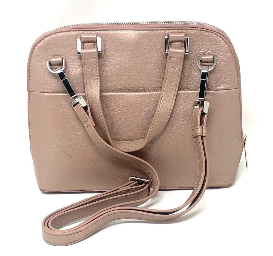 Platinum Pink Leather Handbag | Justine