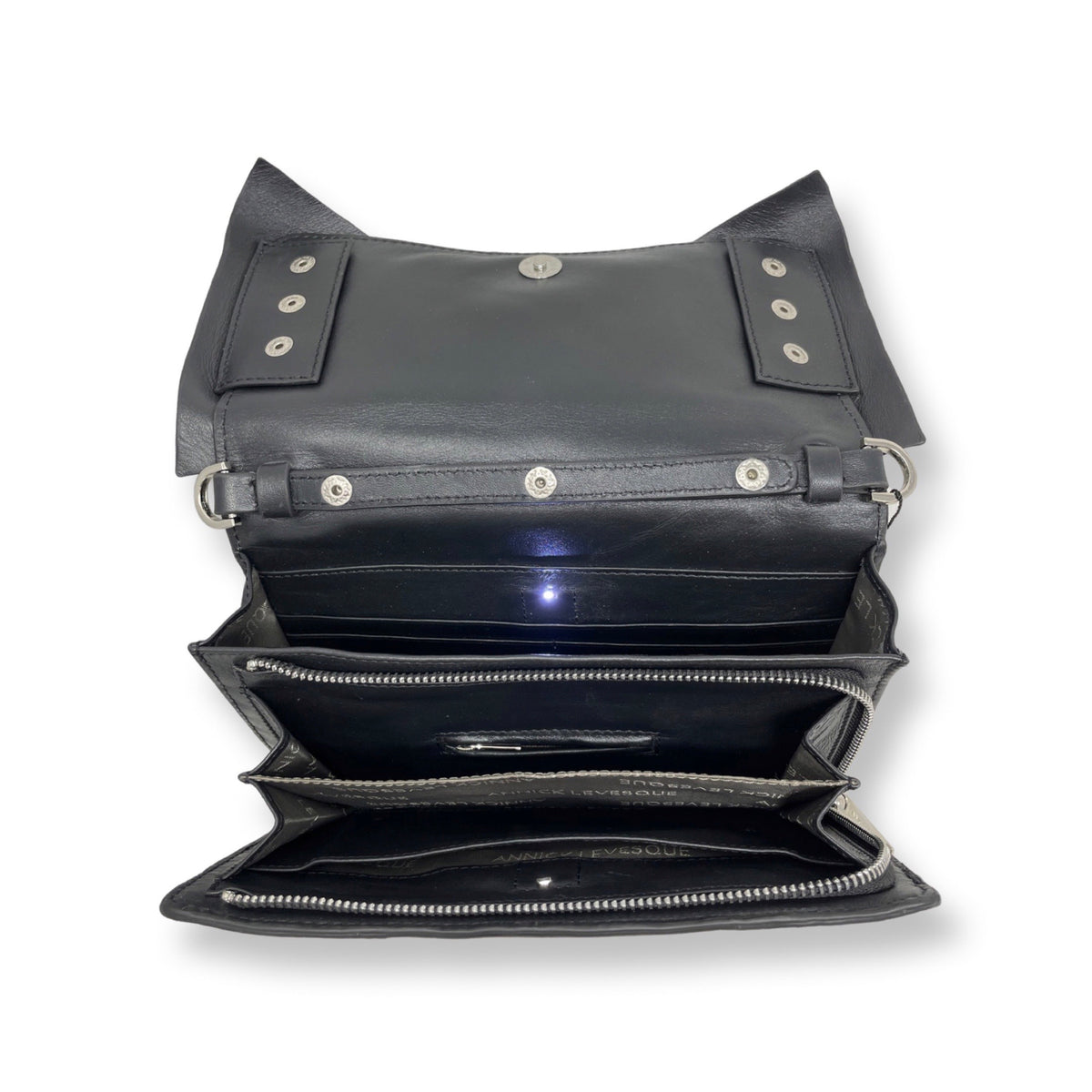 Black Genuine Leather Handbag with Bow | Scarlett - PREORDER