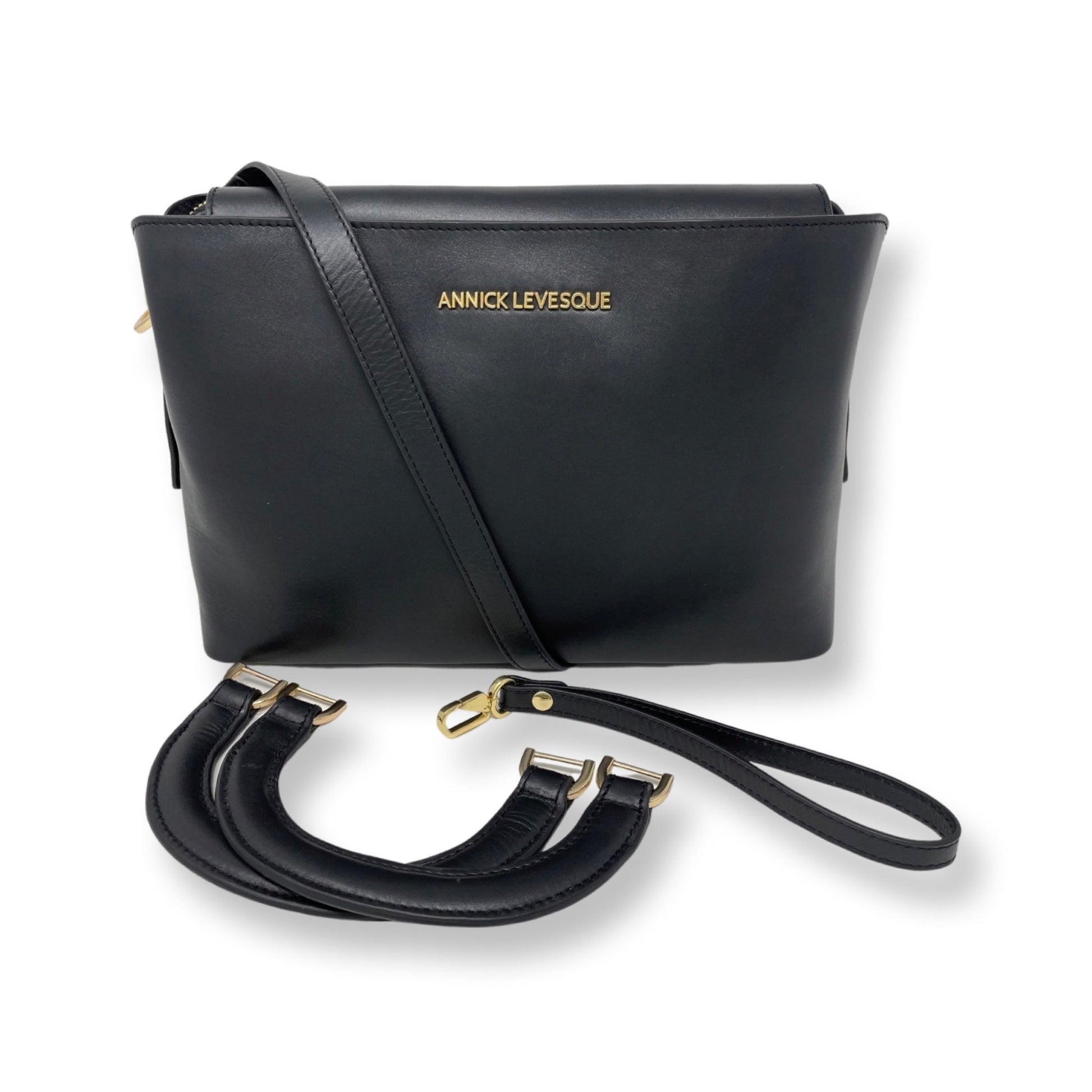 Two-in-One Handbag, Black - Clarence Medium