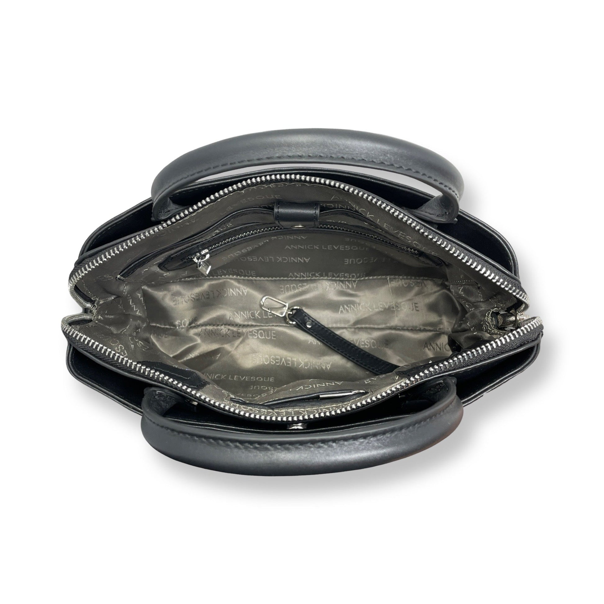 Black Leather Handbag | Miranda - PREORDER