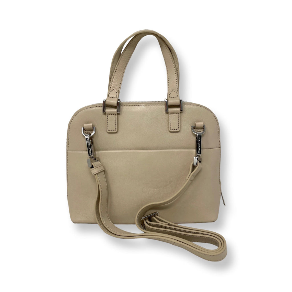 Justine Leather Handbag, Beige