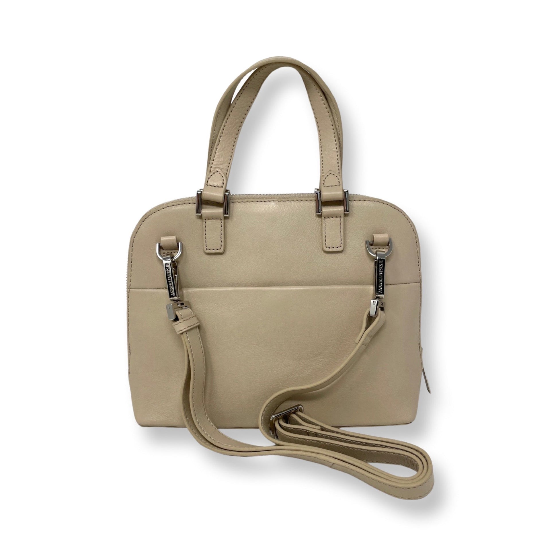 Justine Leather Handbag, Beige