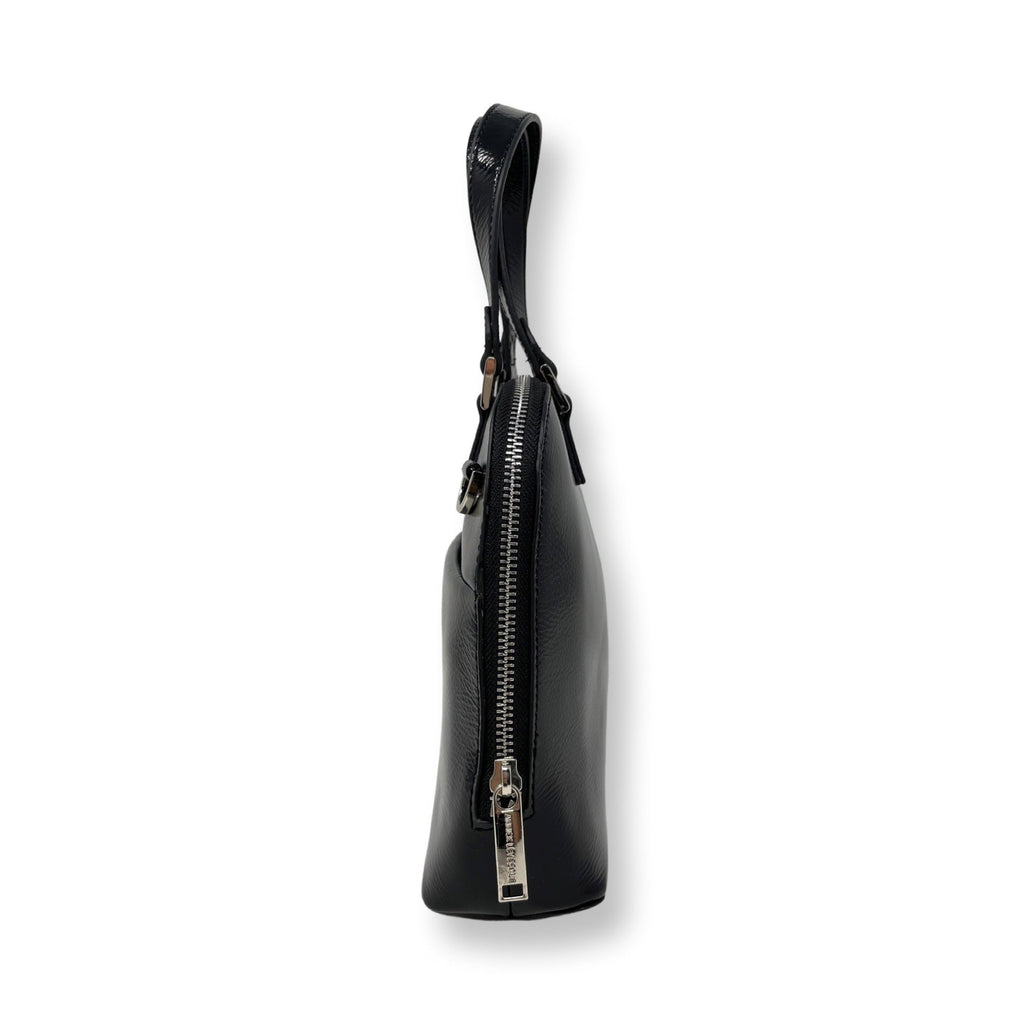 Black Patent Leather Handbag | Justine