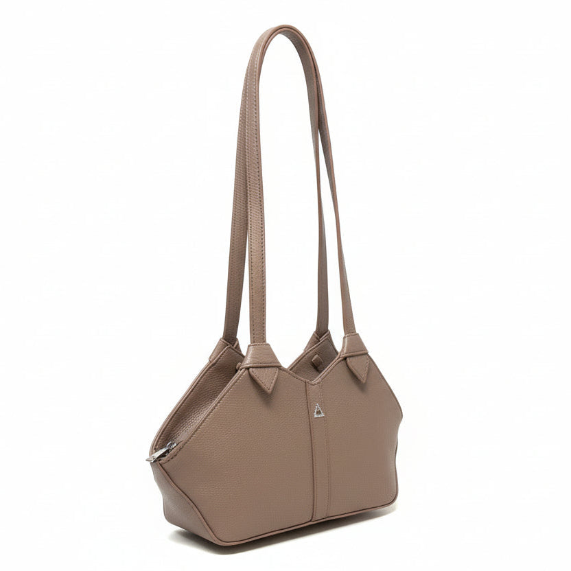 Platinum Pink Leather Handbag | Claudia