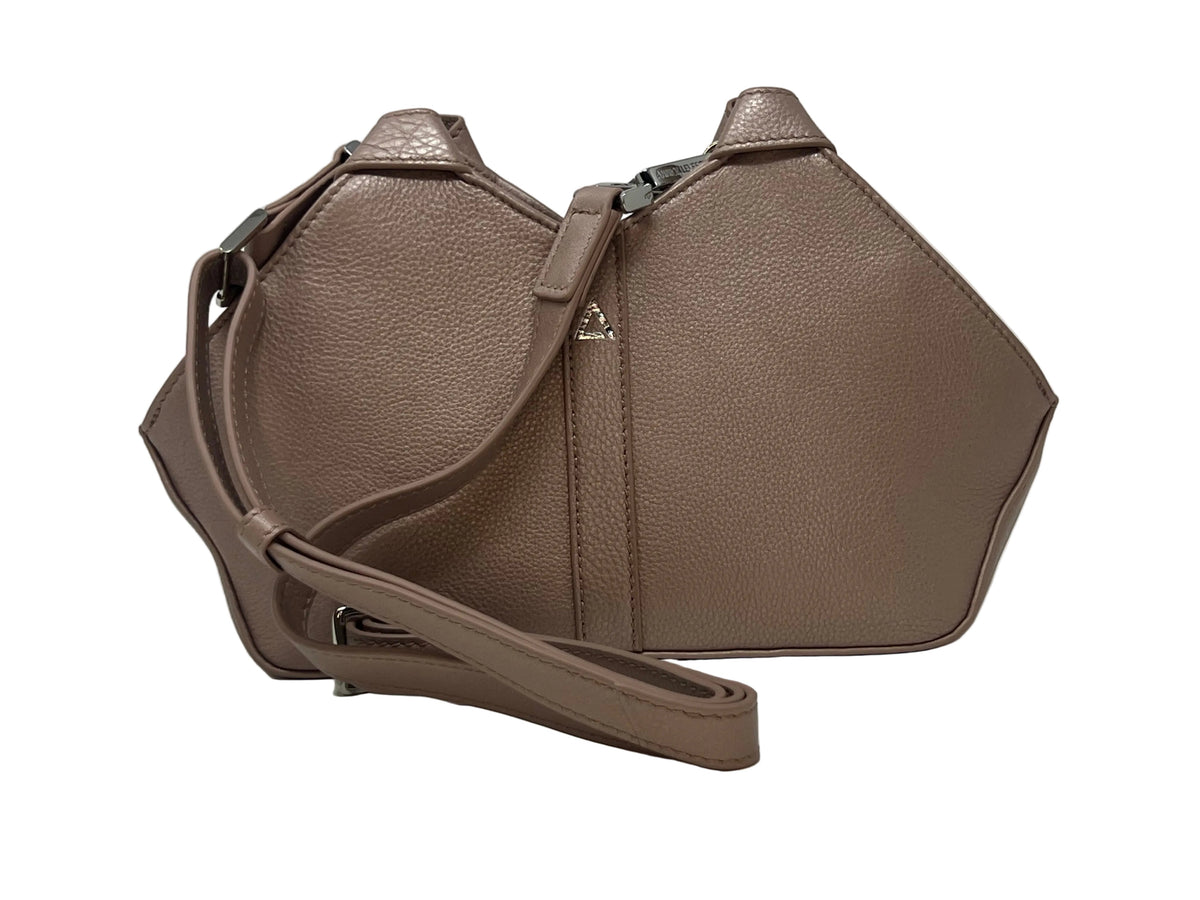 Platinum Pink Leather Handbag | Claudia