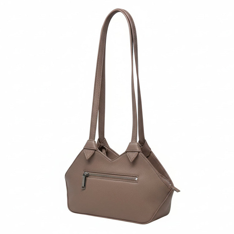 Platinum Pink Leather Handbag | Claudia