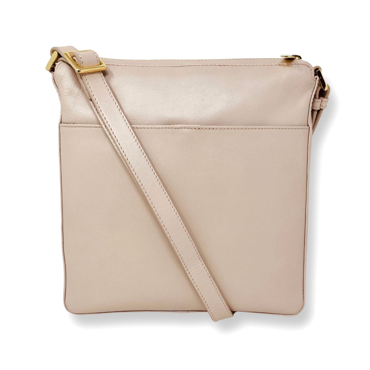 Blush Pink Leather Shoulder Bag | Gisèle