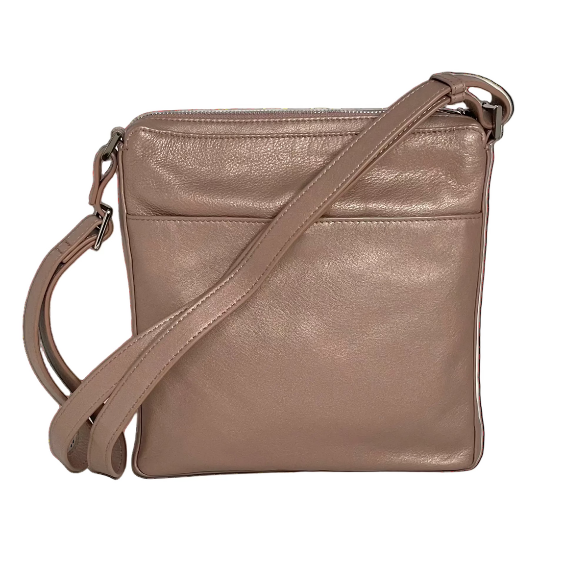 Platinum Pink Leather Shoulder Bag | Gisèle