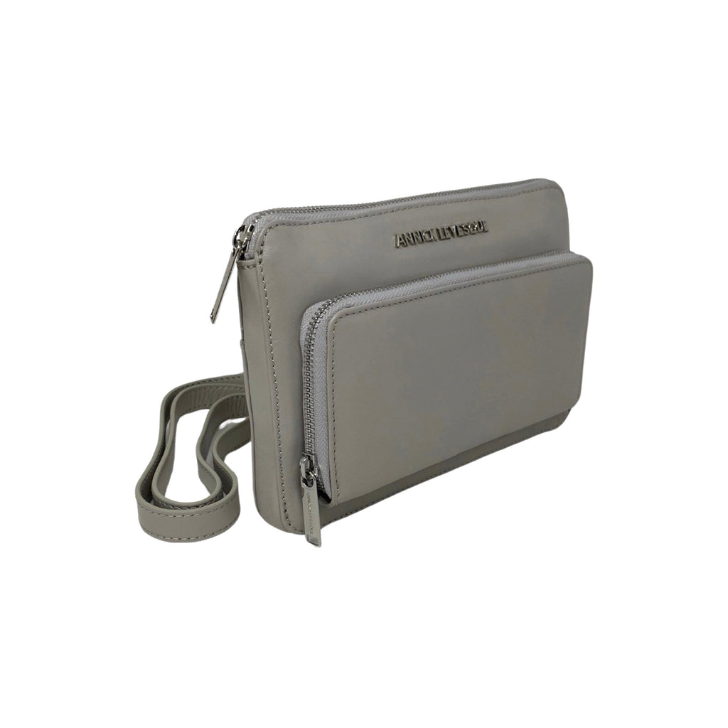 Small Pearl Leather Crossbody Wallet, Carmen