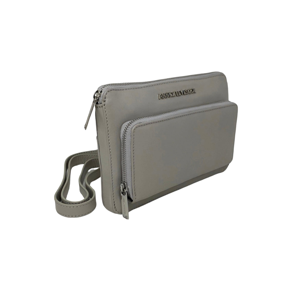 Small Pearl Leather Crossbody Wallet, Carmen