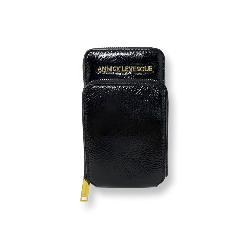 Small Black Patent Leather Crossbody Bag - Marie-Josée