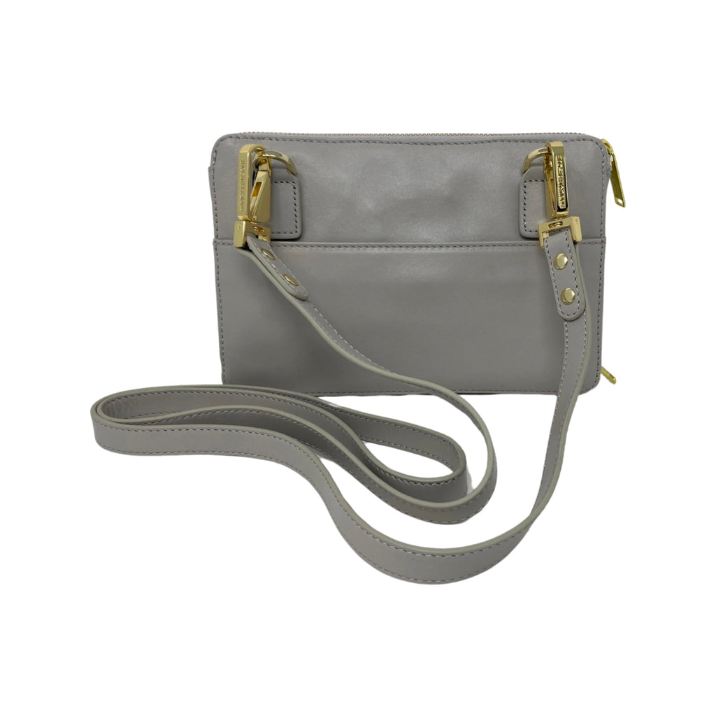 Small Pearl Leather Crossbody Wallet, Carmen