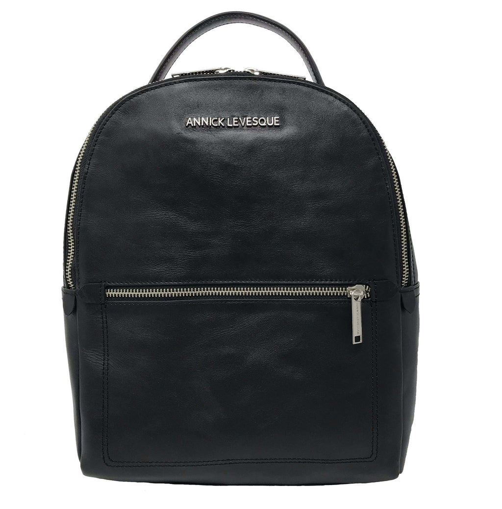 Black Genuine Leather Backpack, Eve PREORDER
