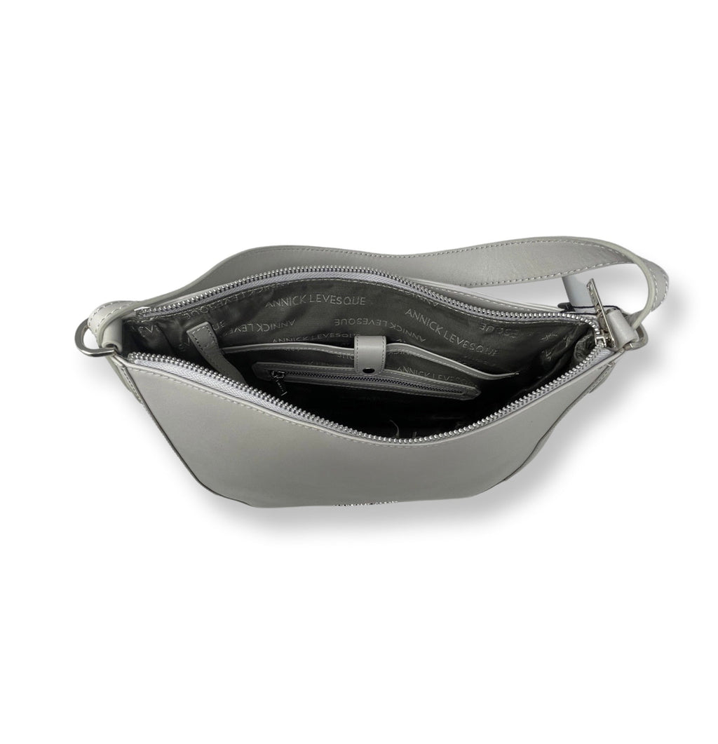 Beaded Leather Handbag, 2-in-1, Isabelle