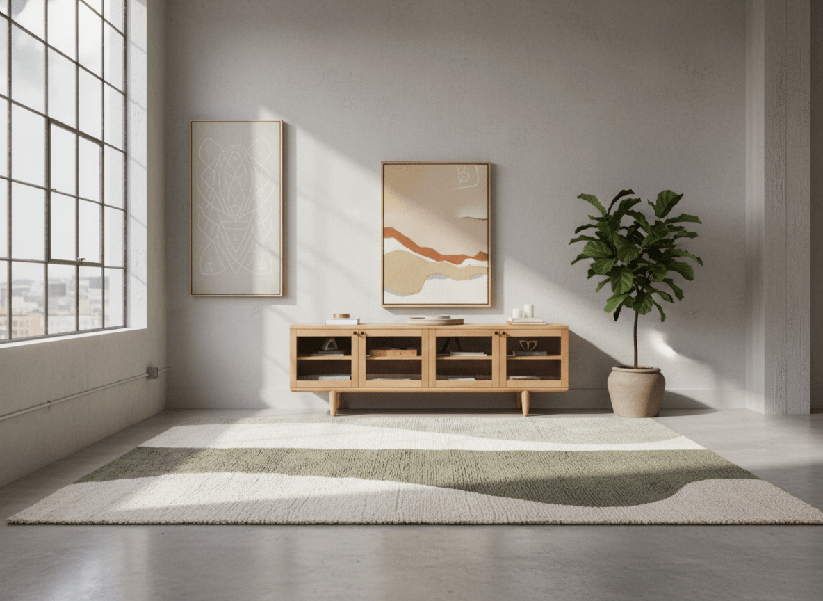 Sage River Flow Plush Area Carpet