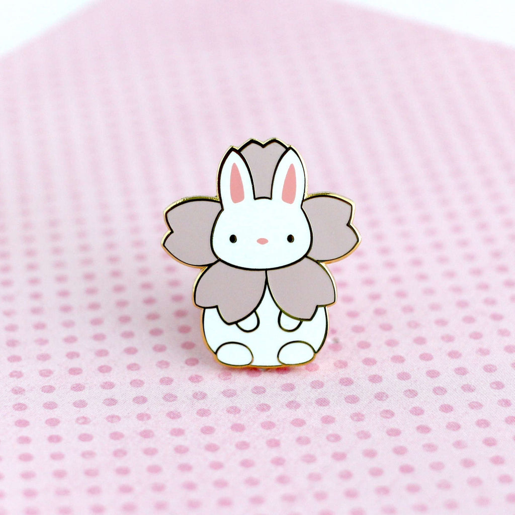 Broche en émail Sakura Bunny - Cadeau mignon lapin