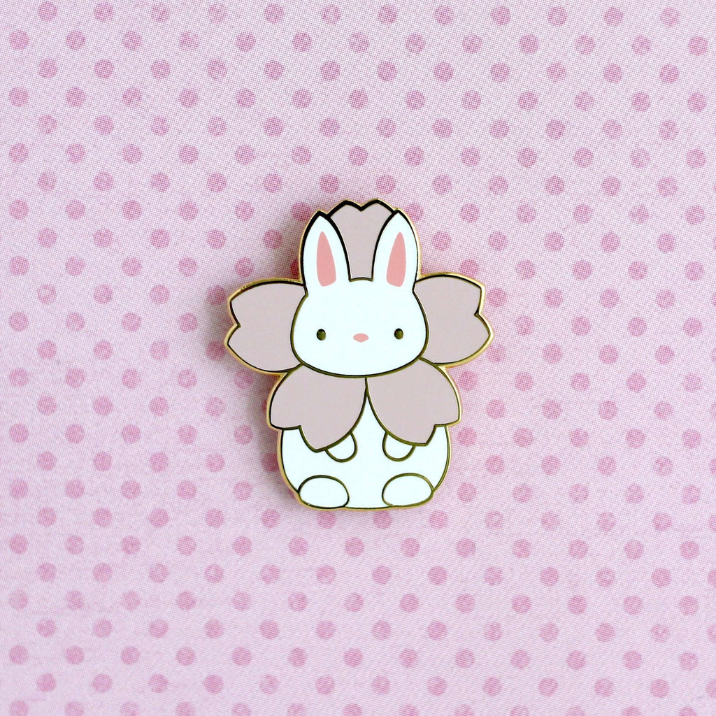 Broche en émail Sakura Bunny - Cadeau mignon lapin