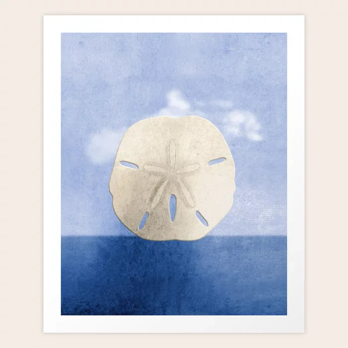 Impression d'art nautique représentant un dollar de sable