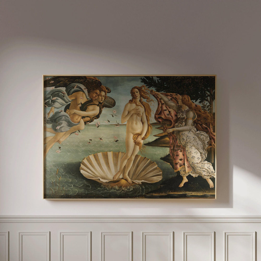 Sandro Botticelli - La Naissance de Vénus | Célèbre œuvre d'art de la Renaissance (disponible encadrée ou non encadrée)