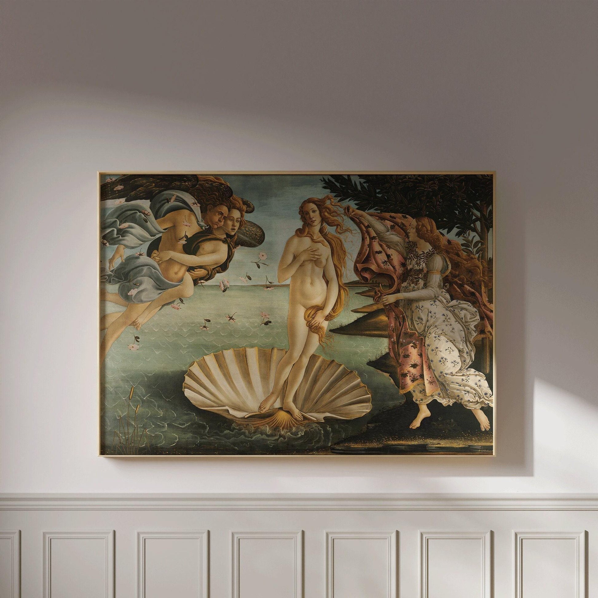 Sandro Botticelli - La Naissance de Vénus | Célèbre œuvre d'art de la Renaissance (disponible encadrée ou non encadrée)