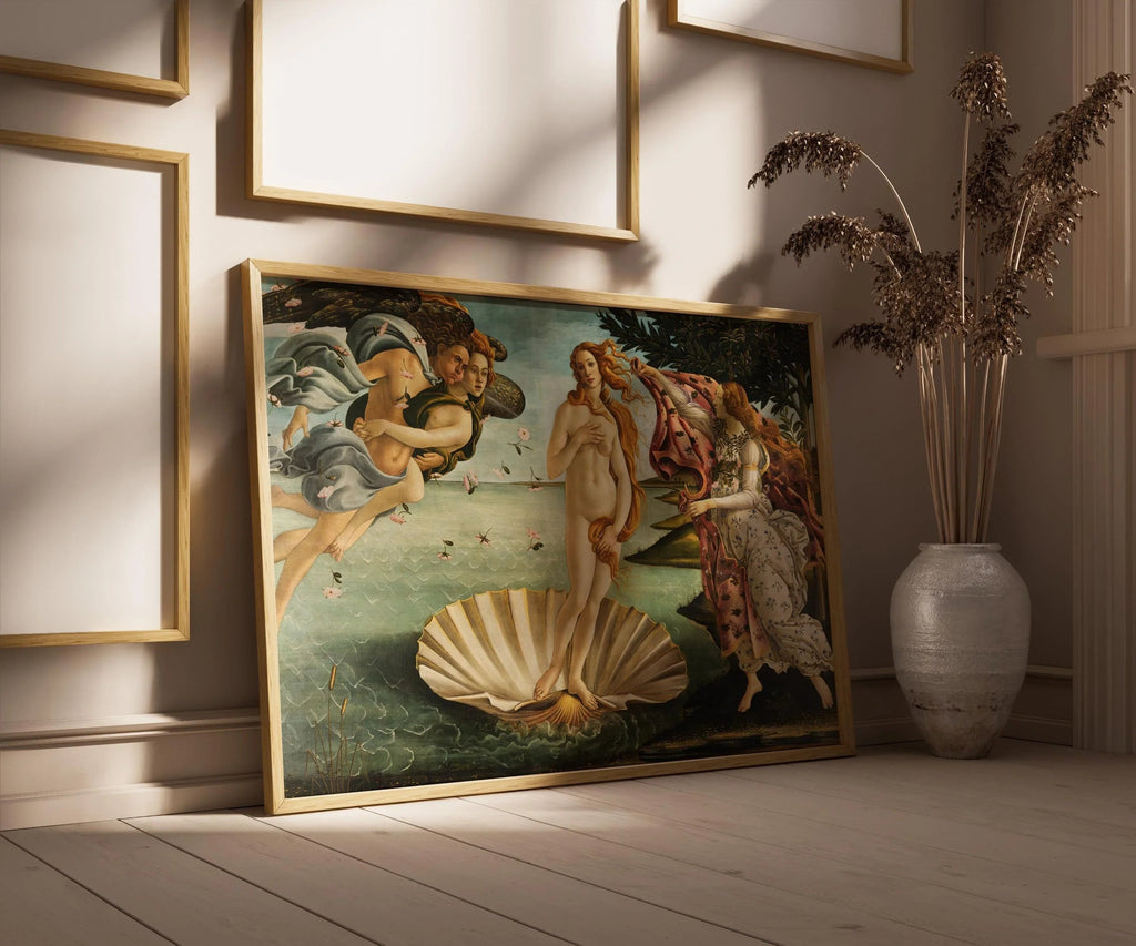 Sandro Botticelli - La Naissance de Vénus | Célèbre œuvre d'art de la Renaissance (disponible encadrée ou non encadrée)